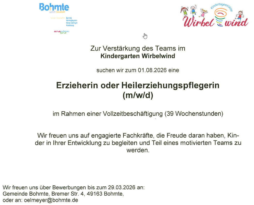 Stellenausschreibung